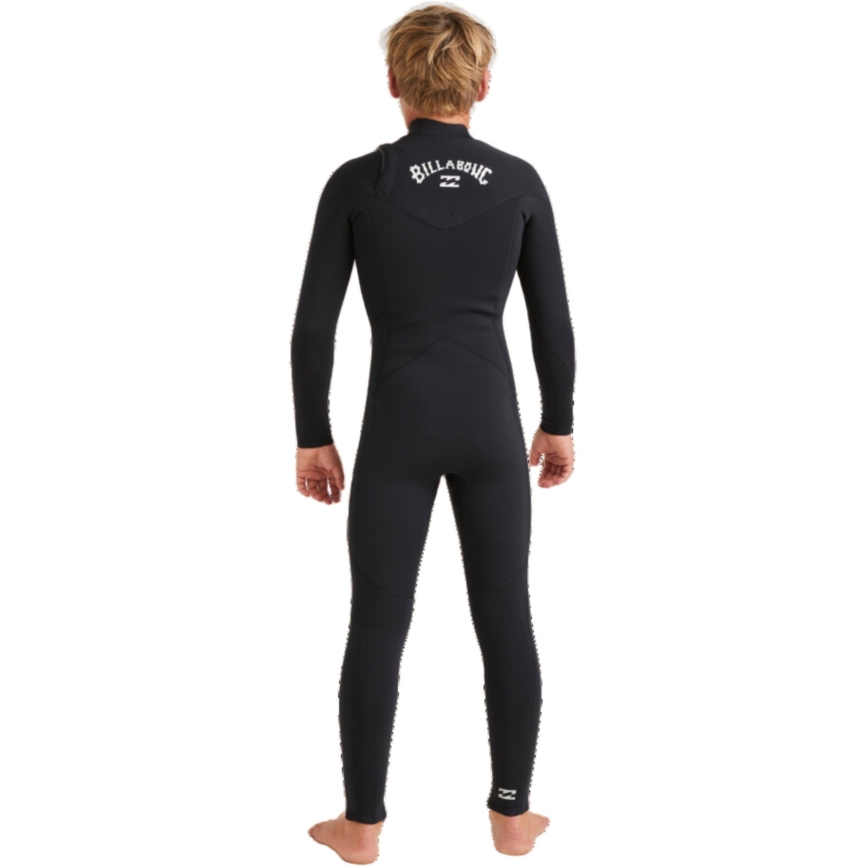 2024 Billabong Enfants Foil 5/4mm Chest Zip Combinaison Néoprène ABBW100156 - Black